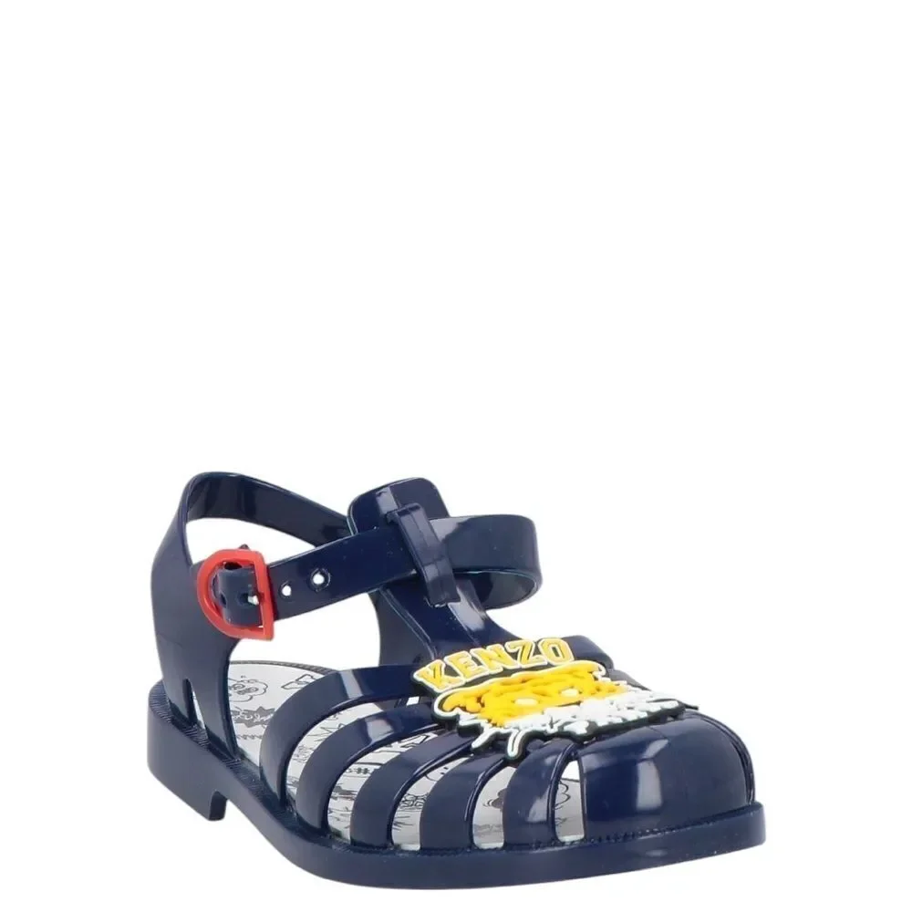 KENZO Kids Navy Blue Kids Sandals Tiger, New, 9C